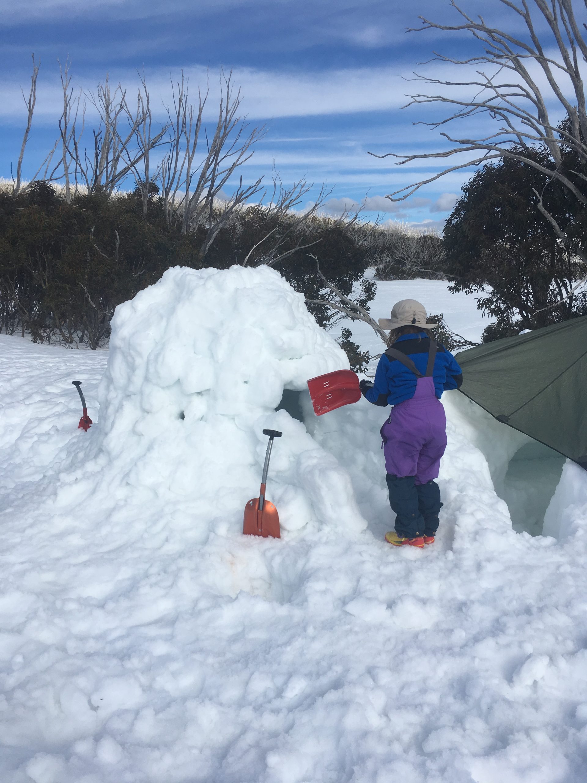 Snow camping trip